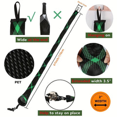 6pcs Fishing Rod Sleeve Cover With Rod Ties Straps 67in Fishing Pole Mesh Cover