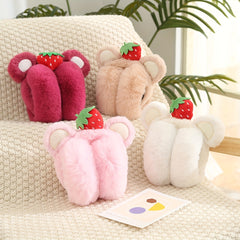 Winter Plush Strawberry Earmuffs Outdoor Ear Cover