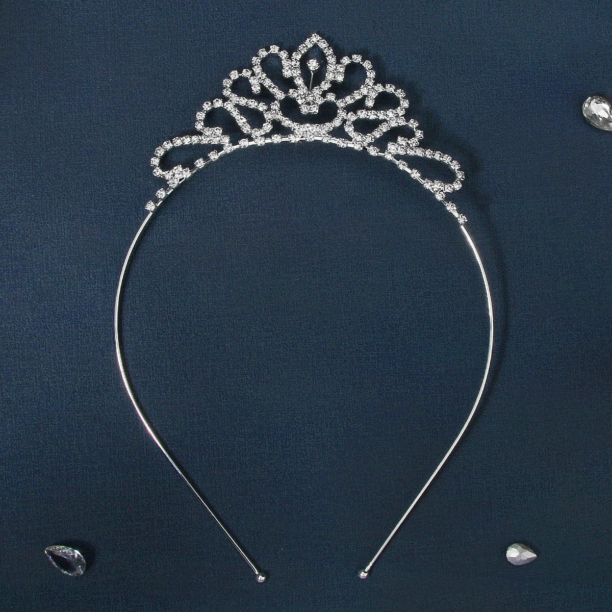 Thin Rhinestone Crown Hairband Headband Princess Tiara Wedding