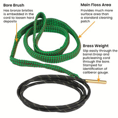 Portable Heavy Duty Cleaning Bore Rope For 9mm 7.62mm 5.56mm