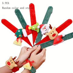 5pcs Christmas Puff Ring Decoration Bracelet Small Gift