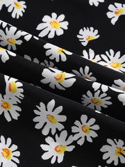 Floral Print Tie Front Mini Skirt