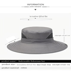Unisex Sunshade Bucket Hat For Outdoor Leisure Fishing Cycling