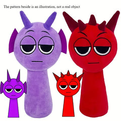 2pcs Sprunki Plush Toys Large Eyes Soft Polyester Mixed Colors