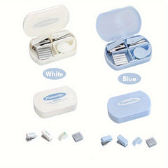 4pcs 3 in 1 Tool Box Set with Stapler, Puncher, Tape Machine