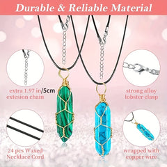 20pcs Hexagonal Crystal Pendant Charms for DIY Jewelry Making