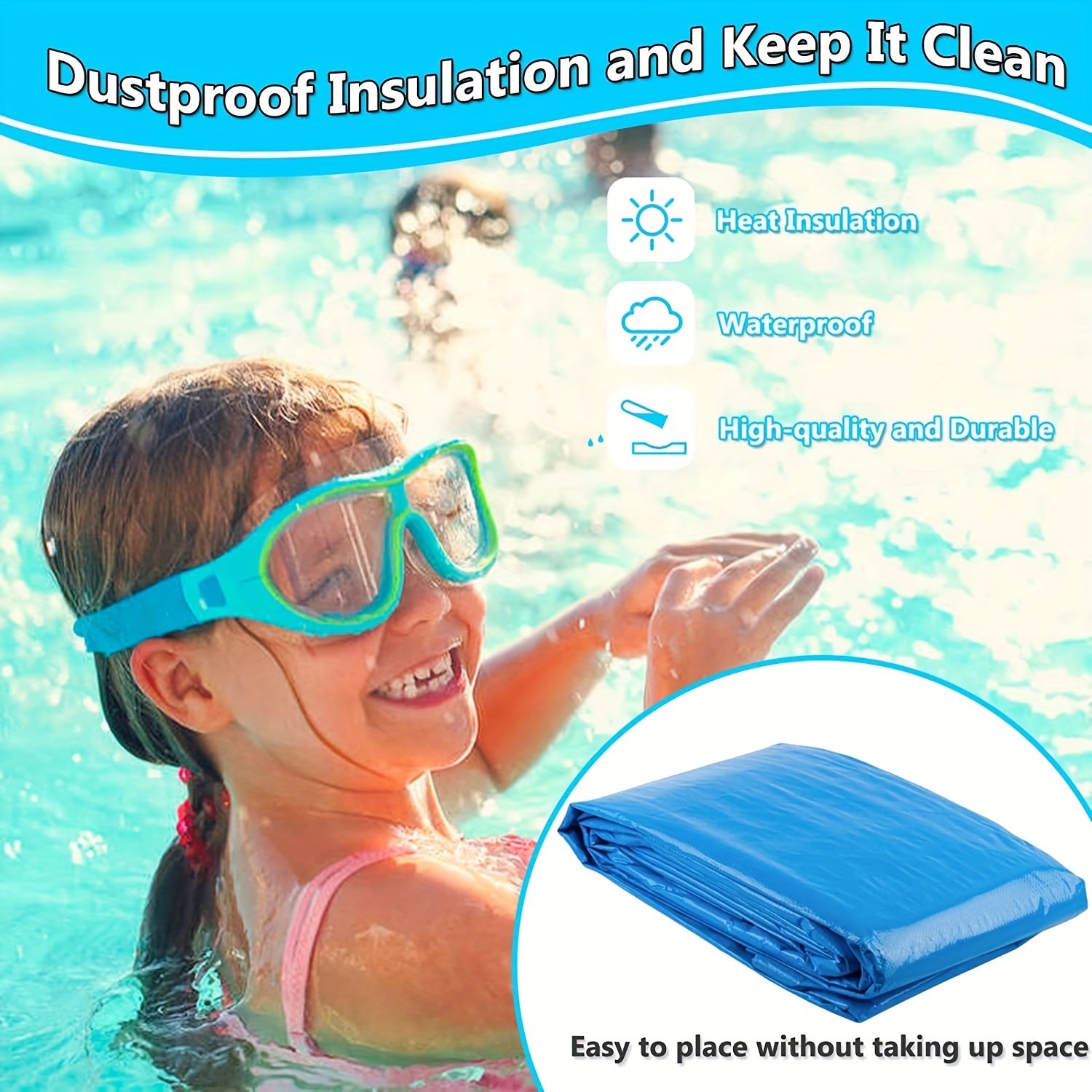 Rectangle Pool Cover for Inflatable Swimming Pool