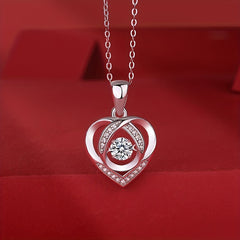 Moissanite Necklace 925 Silver Pendant Clavicle Chain Jewelry for Women