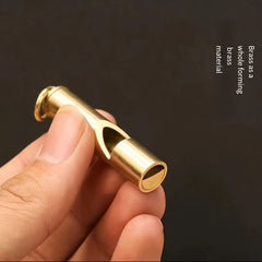 Retro Style Brass Key Chain Whistle for Outdoor Survival Training