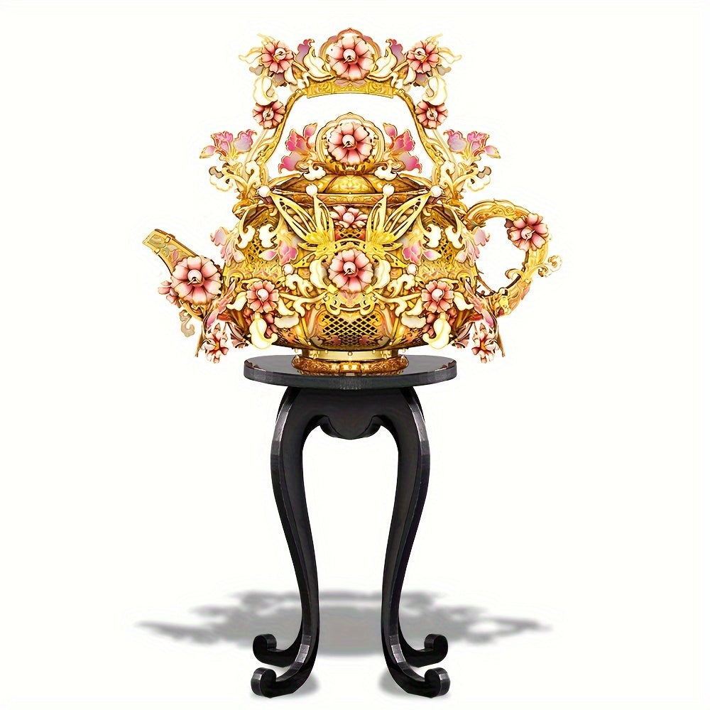 Piececool Jade Tea Pot 3D Metal Puzzle Chinese Style Stainless Steel Assembly Mo