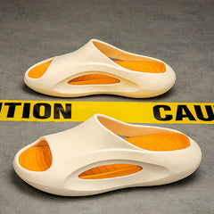 Men's Platform Slides Casual Non Slip Slippers Open Toe Shoes