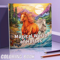 Fantasy World Of Horses Painted Book 40 Images Thickened 20 Pages