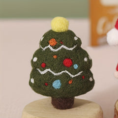 Christmas Tree Wool Needle Felting Kit DIY Package