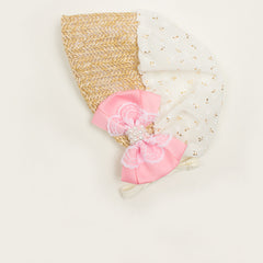 Silk Bow Baby Gauze Court Turban Hat, 0-3 Years Old