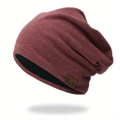 Double Layer Knit Beanie Cap Windproof Ski Hat