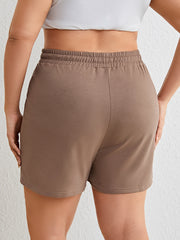 Graphic Print High Rise Elastic Waist Drawstring Comfy Shorts