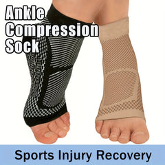 Copper Ankle Brace Support For Women - Breathable Compression Sleeve Socks