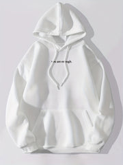 Women's Sports Hoodie with Slogan Print
