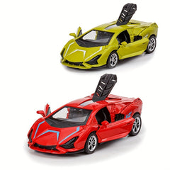 Alloy Sports Car Model Toy Ornament Pull Back Car Can Open Door Boy Toy