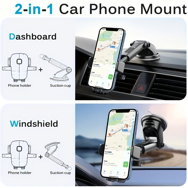 Universal Car Phone Bracket Retractable Mounting