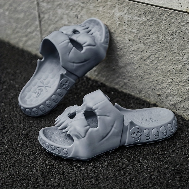 Men's Skull Slides Casual Outdoor Slippers