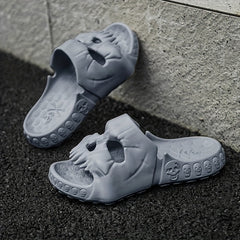 Men's Skull Slides Casual Outdoor Slippers