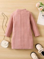 Girls Ribbed Stretch Fit Slim Dress Kids Clothes