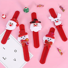 4pcs Christmas Bracelets Plush Doll Wristband Holiday Gathering