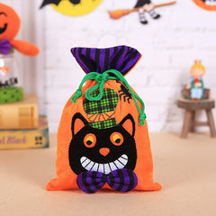 4pcs Halloween Candy Bags Drawstring Bags for Party Decoration