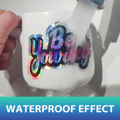 10 Sheets Holographic Glossy Sticker Paper A4 Self Adhesive Waterproof Inkjet