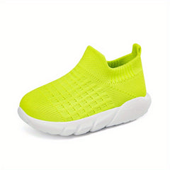 Kids Boys Solid Running Shoes Breathable Anti Skid Slip On Shoes