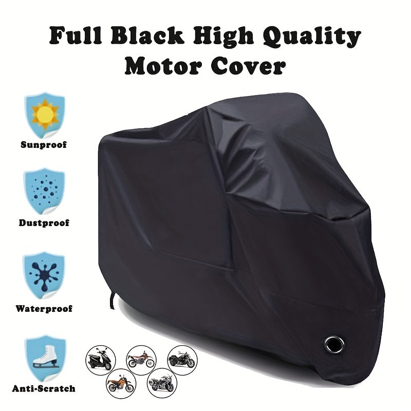 Heavy Duty 210D Waterproof Motorcycle Cover with Safety Cloth Lock Holes