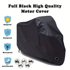 Heavy Duty 210D Waterproof Motorcycle Cover with Safety Cloth Lock Holes