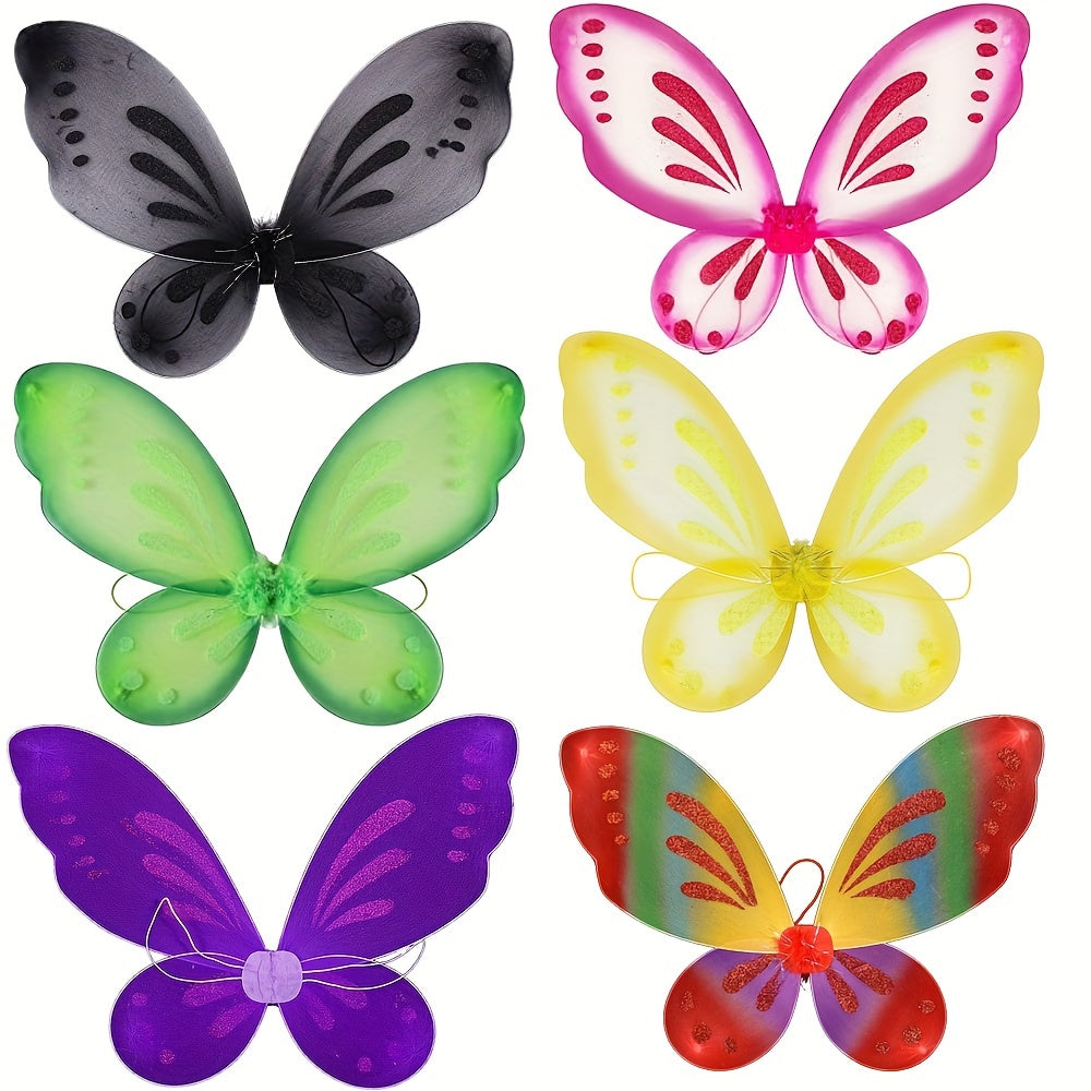 Kids Butterfly Fairy Wings for Dress Up - Christmas Halloween Party Supplies