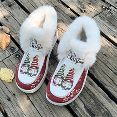 Merry Christmas Plush Lined Snow Boots