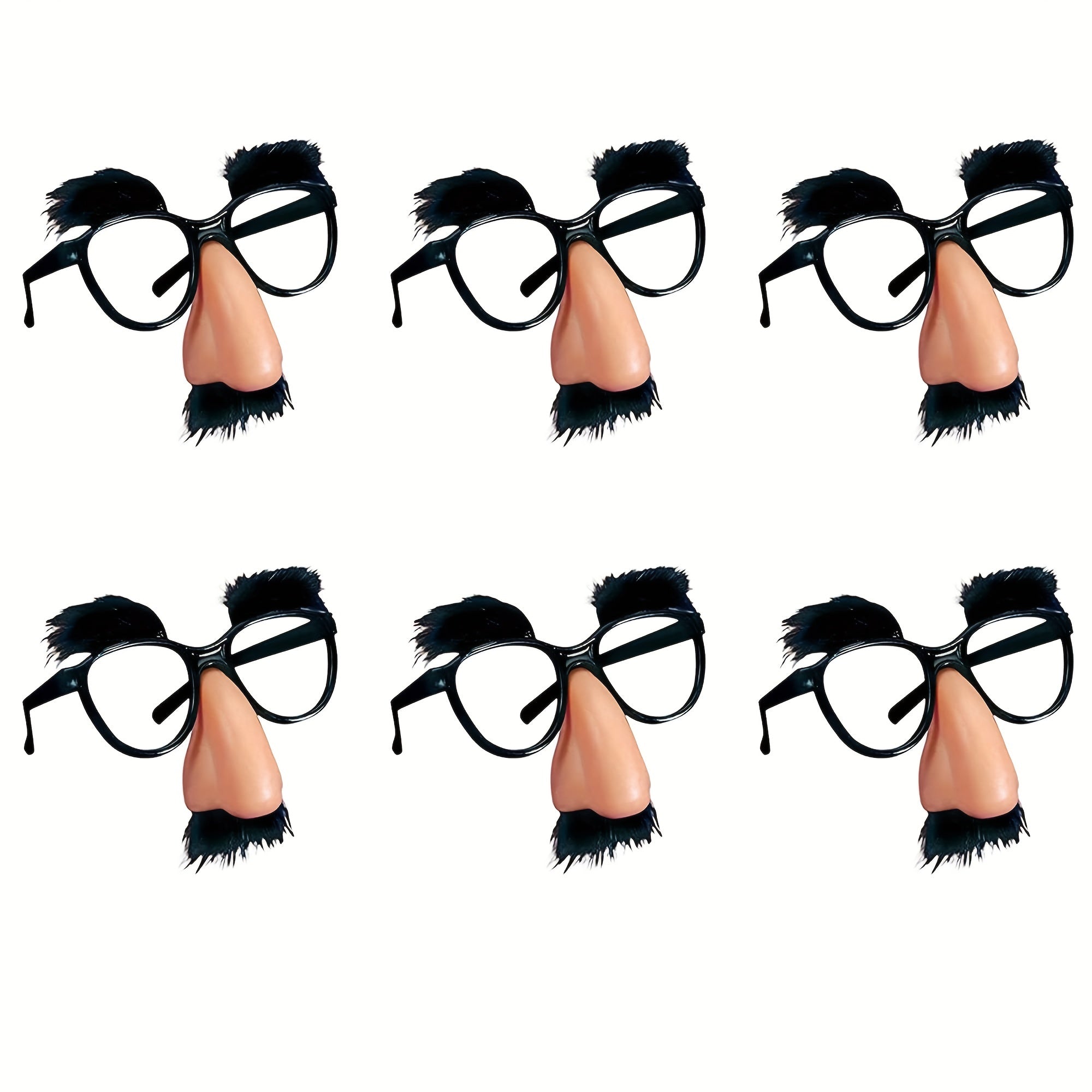 6pcs Mustache Glasses Set Spoof Ball Decorations Clown Cosplay Prop Gift