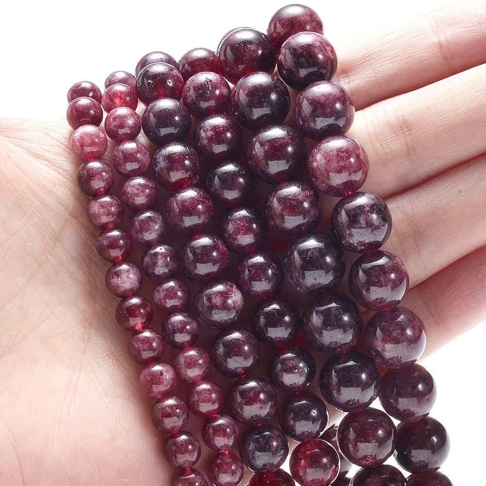 Red Garnet Stone Beads Round Spacer Bead for DIY Jewelry 6 8 10mm