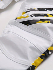 Boys Striped Skinny Slim Fit Denim Jeans Washed Pants Kids Clothing