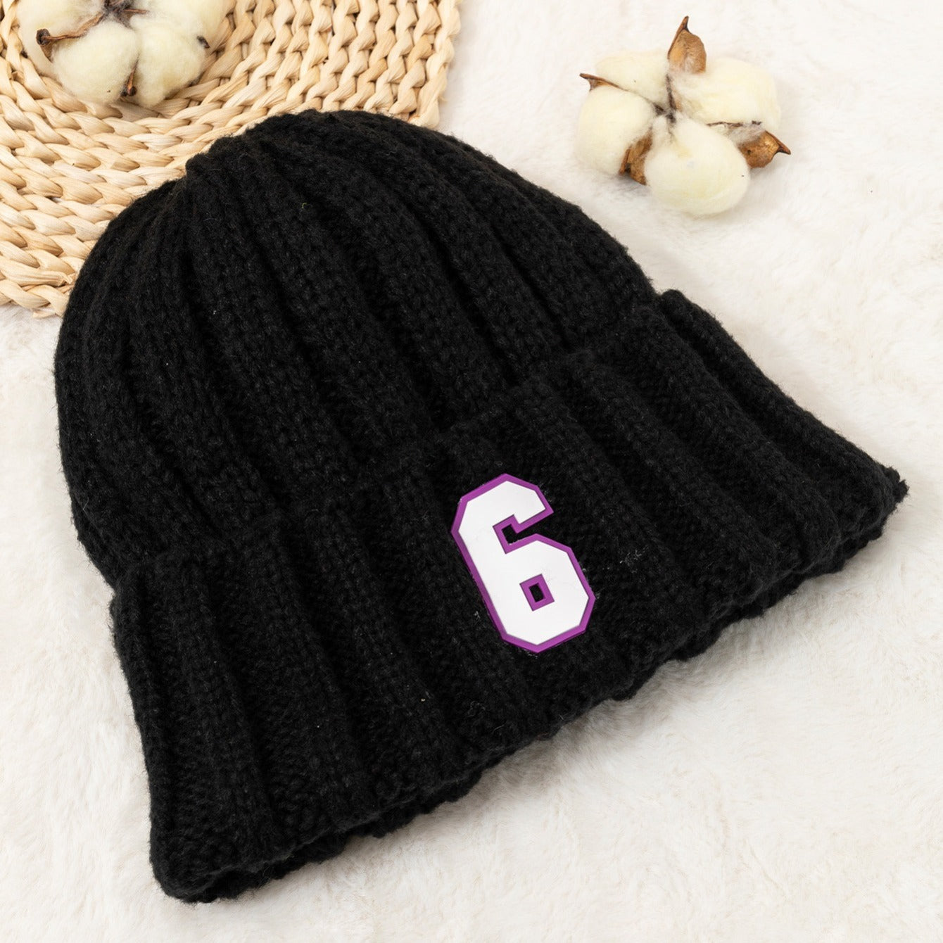 Winter Knit Beanie Cap Solid Color Crochet Unisex Hat