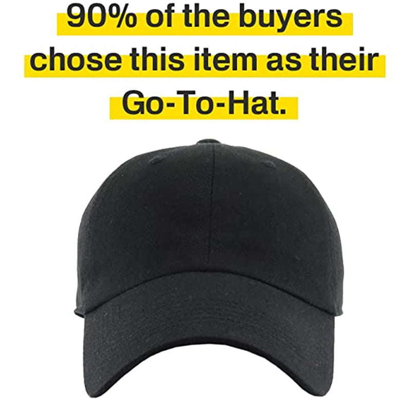 Vintage Washed Cotton Baseball Caps Adjustable Unconstructed Plain Cap