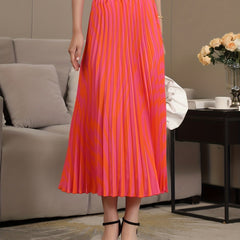 High Waisted Pleated Skirt for Women