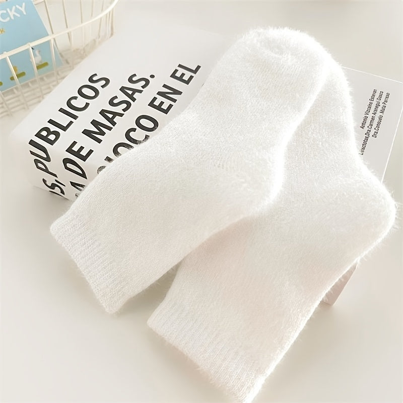 2 Pairs Warm Mid Tube Socks for Women
