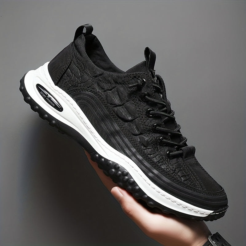 Crocodile Pattern Men's Sneakers For Jogging Gym