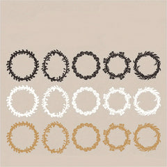 15pcs Hollow Flower Wreath Border Lucky Flower Series Non Adhesive
