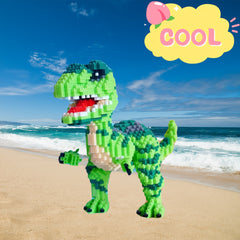 Dinosaur 3D Puzzle Building Blocks Set - DIY Model Kit for Ages