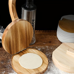 1pc Wooden Manual Dough Presser for Corn Tortillas Dumplings Bread
