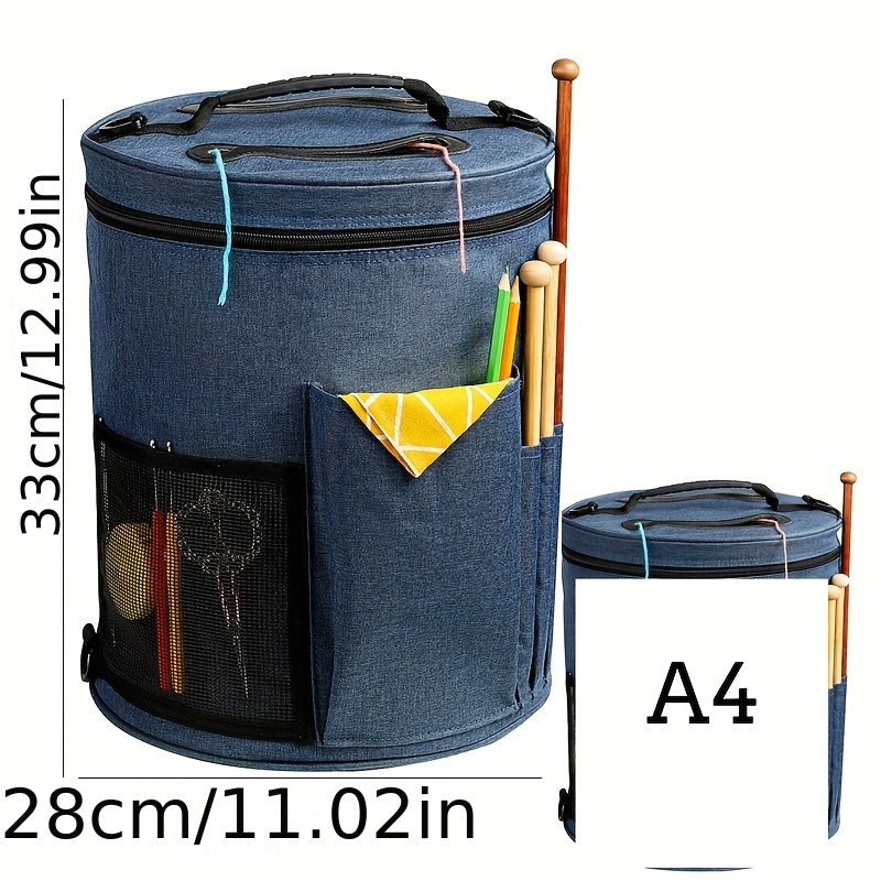 Needle Storage Bag Yarn Storage Large Capacity Knitted Handbag Crossbody Bag