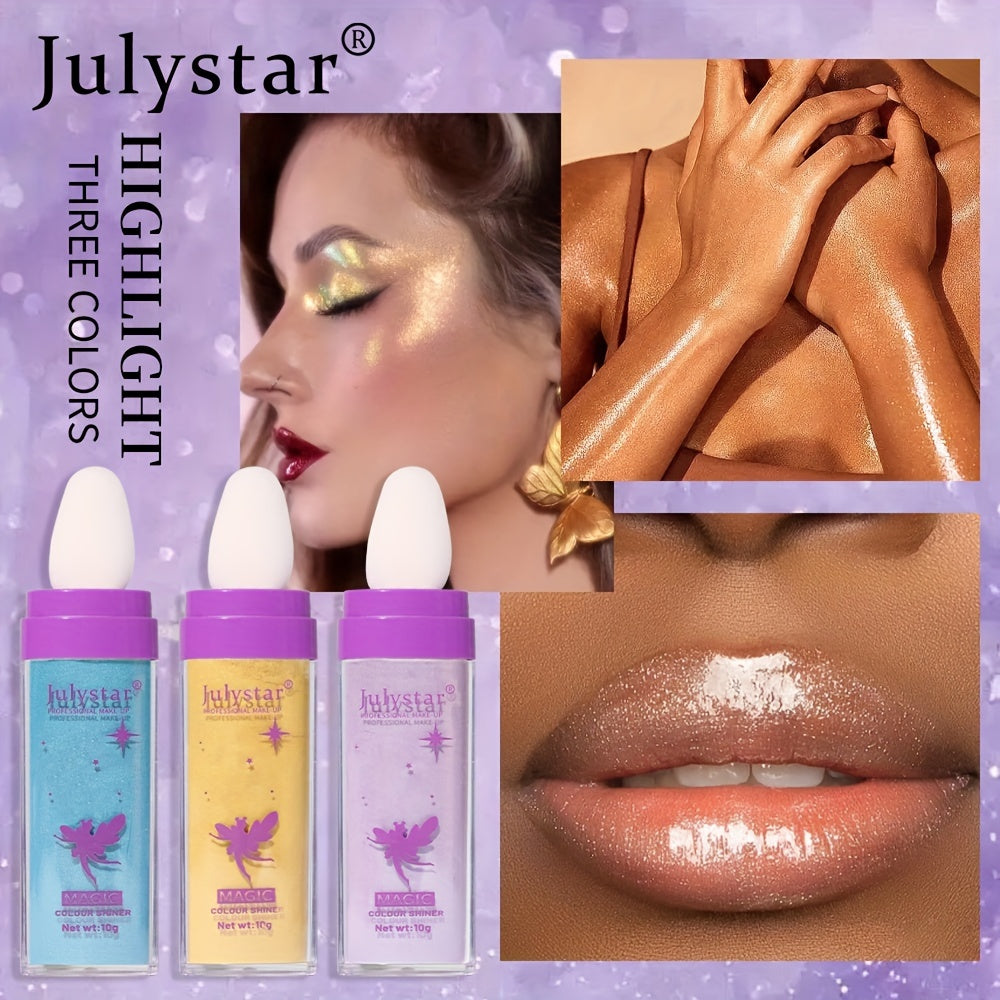 3pcs Fairy Patting Powder Set - Face & Body Highlighter Contouring Kit