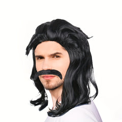European American Men's Dress Up Wig 40 64 Cm Chemical Fiber Wig