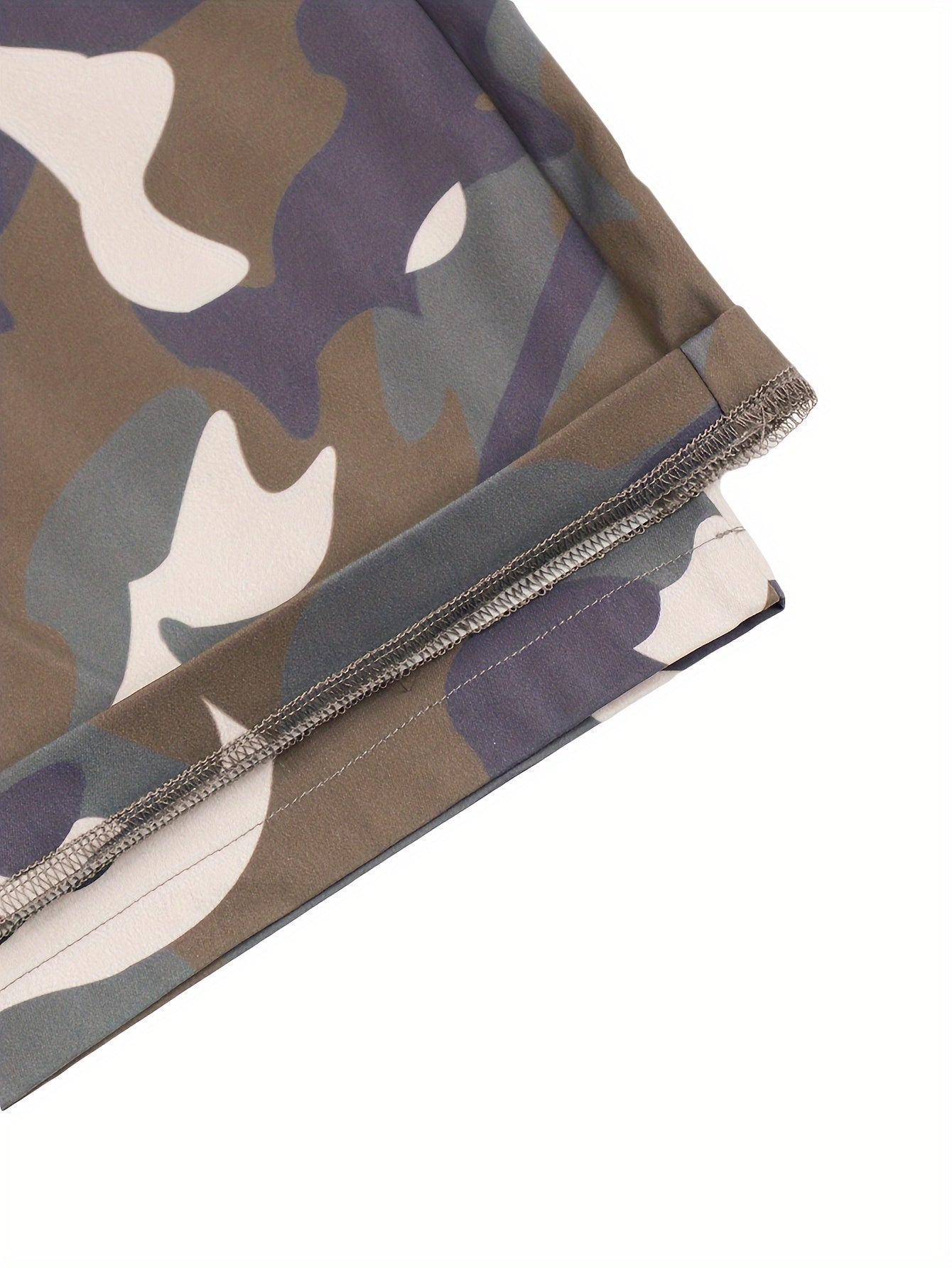 Camo Print Baggy Cargo Pants Y2K Long Length Pants